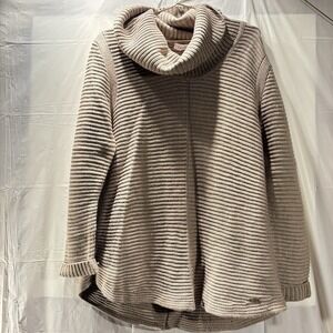 Calvin Klein Turtle Neck Pullover Knit Sweater Long Sleeve Tan Large